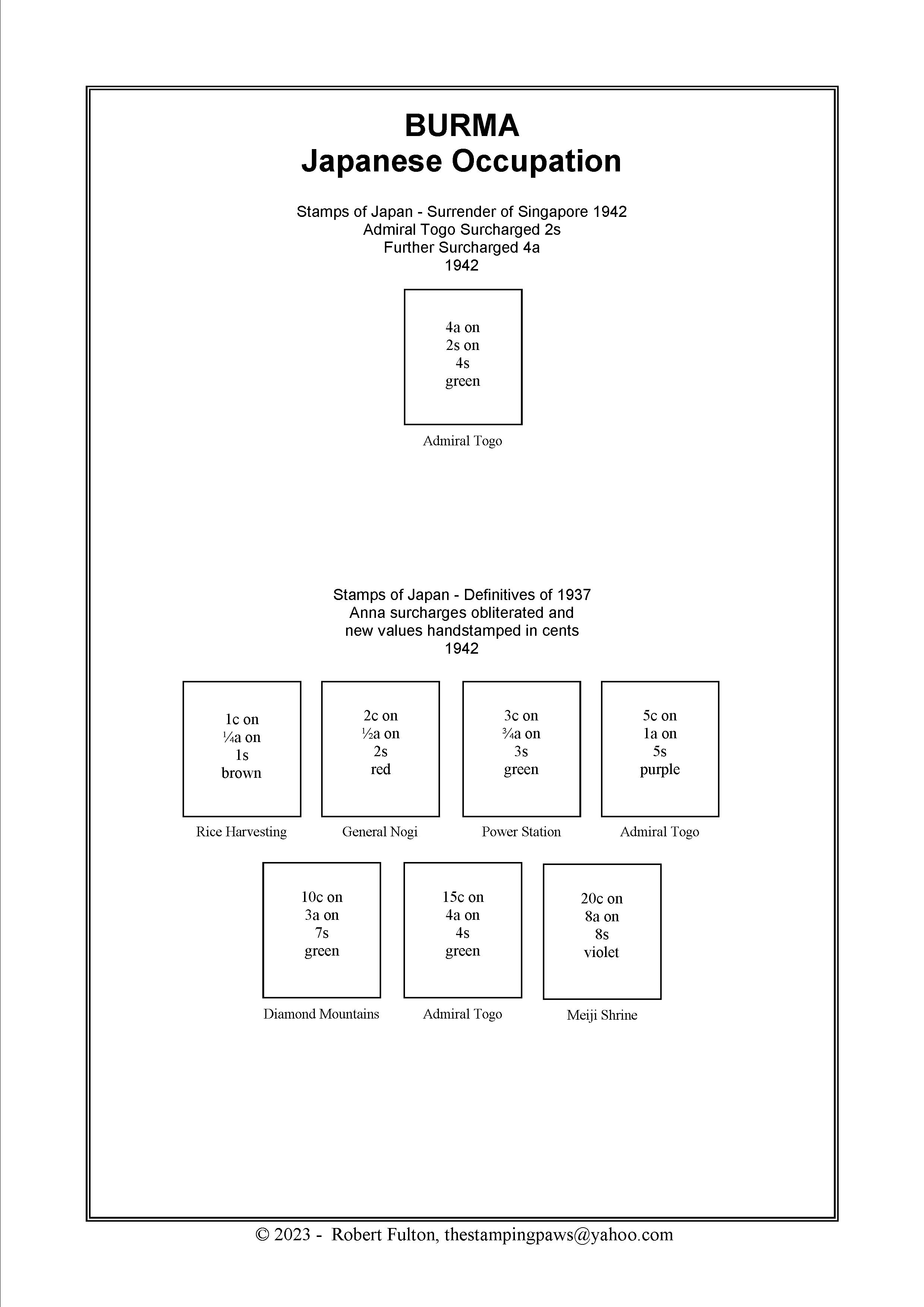 Burma Stamp Album