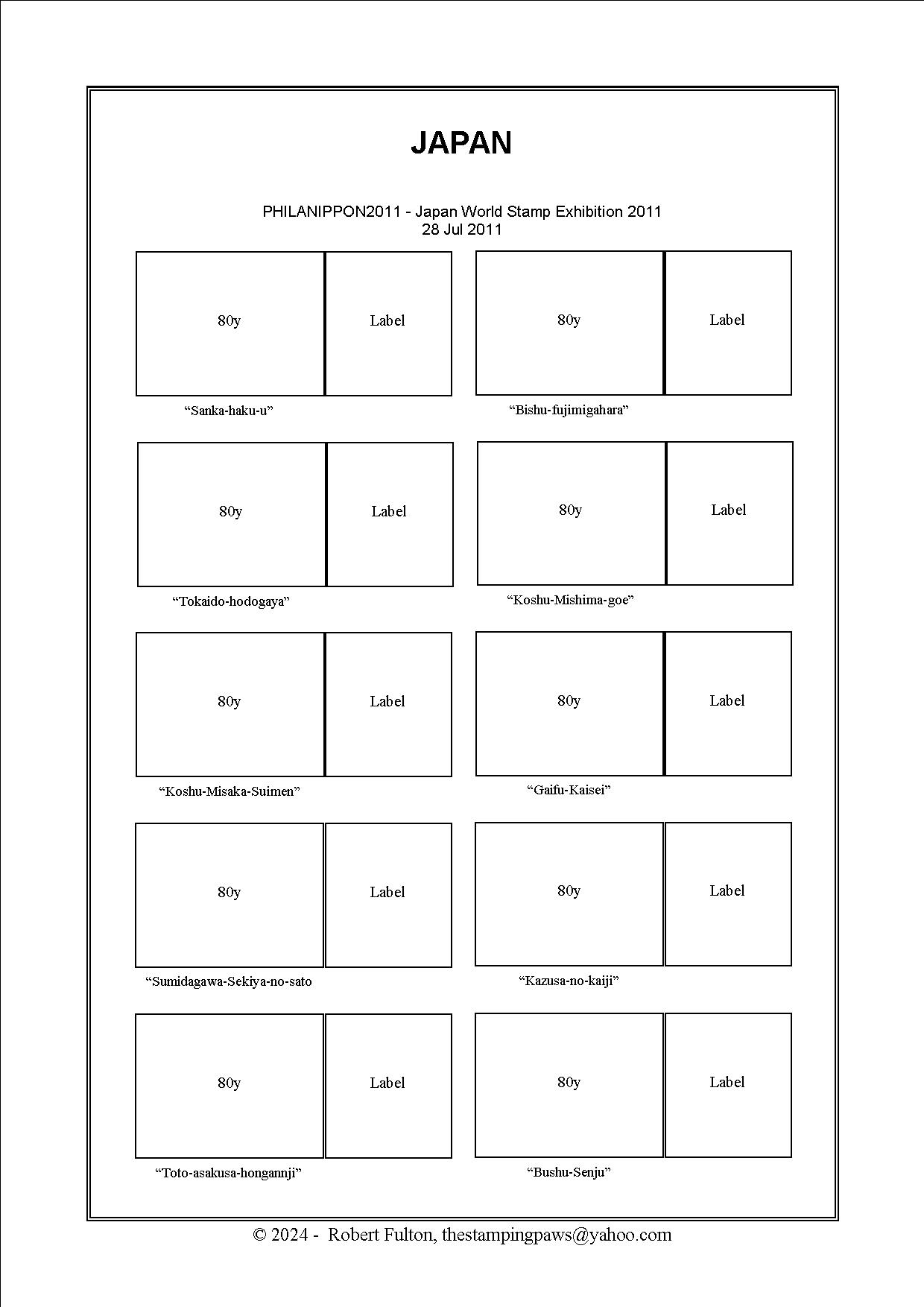 Japan Stamp Album