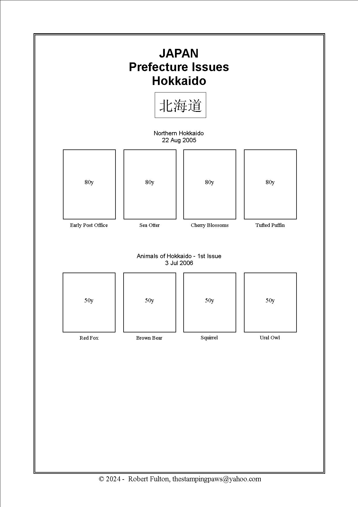 Japan Prefecture Stamp Album