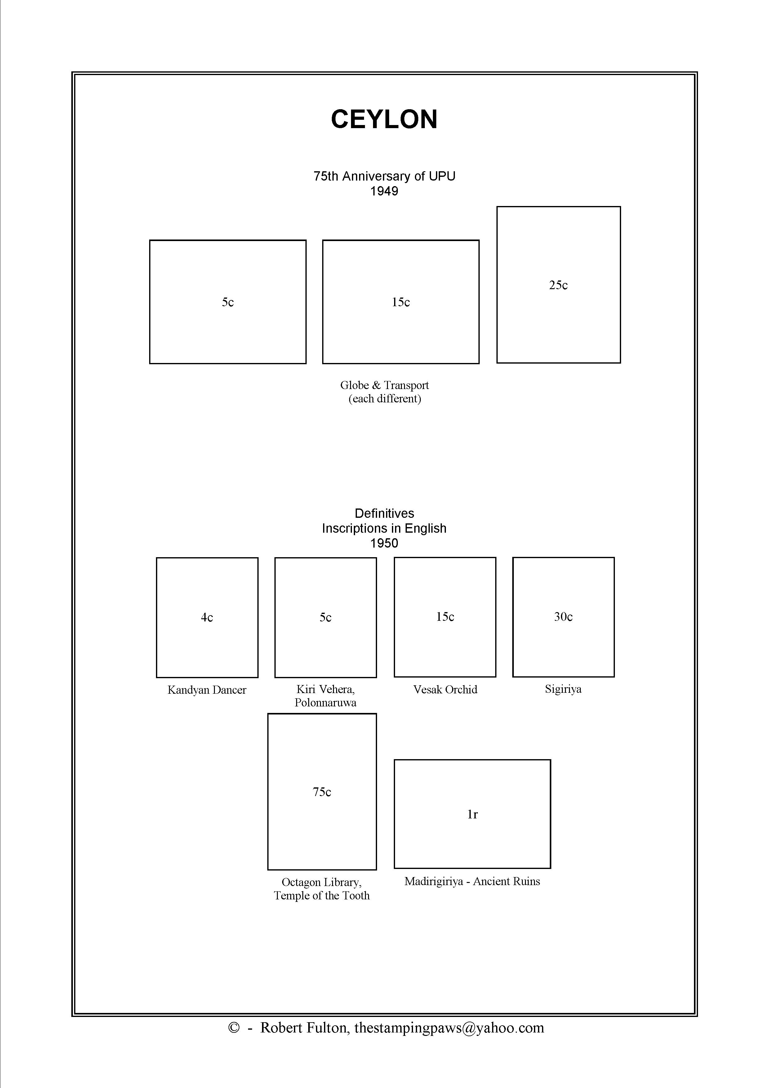 Ceylon Stamp Album