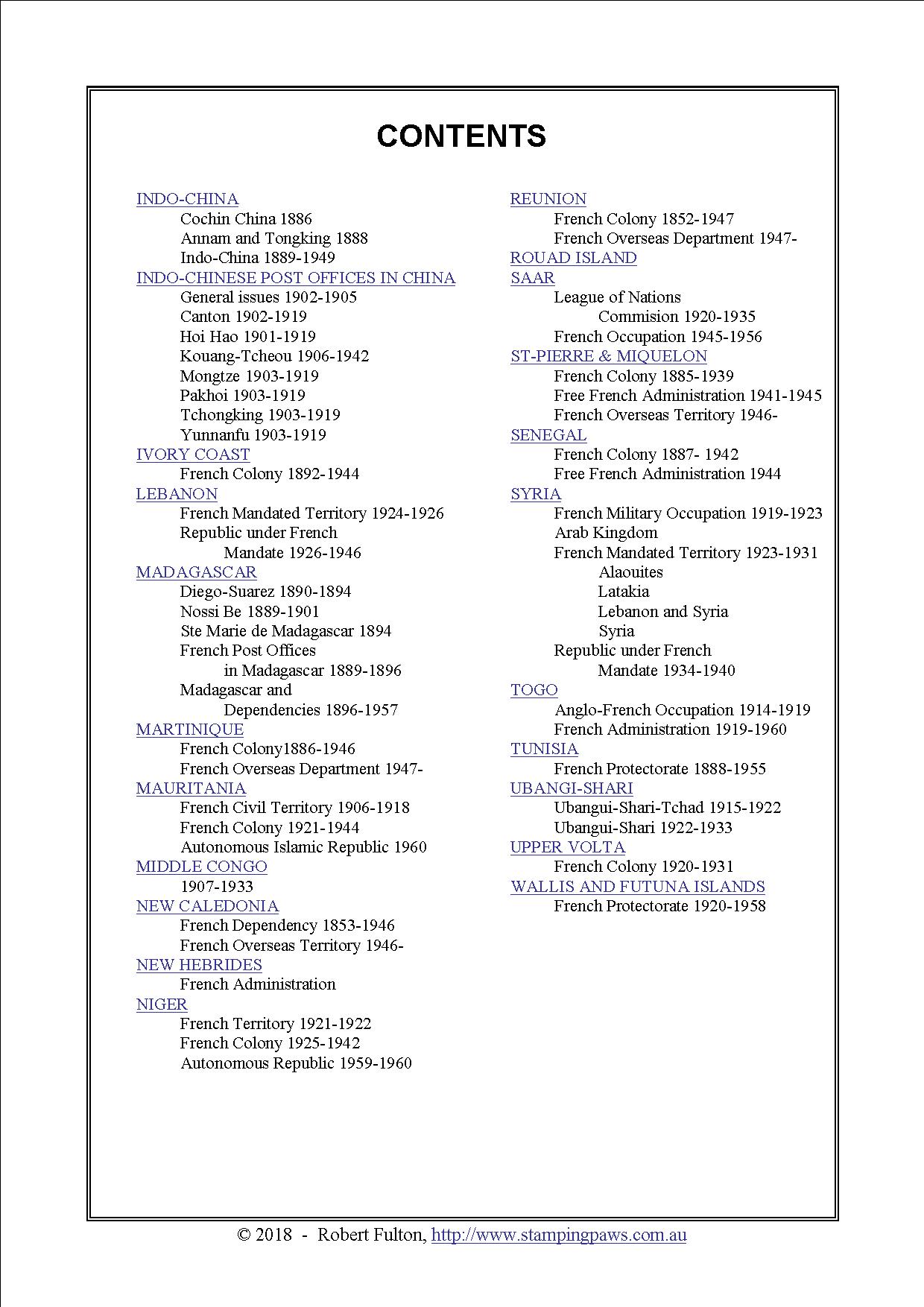 French Colonies Stamp Album