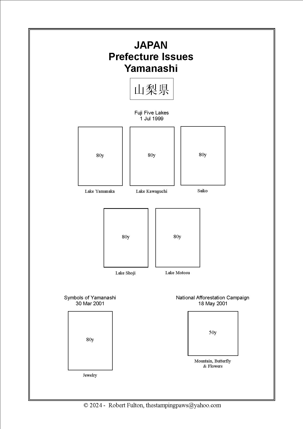 Japan Prefecture Stamp Album