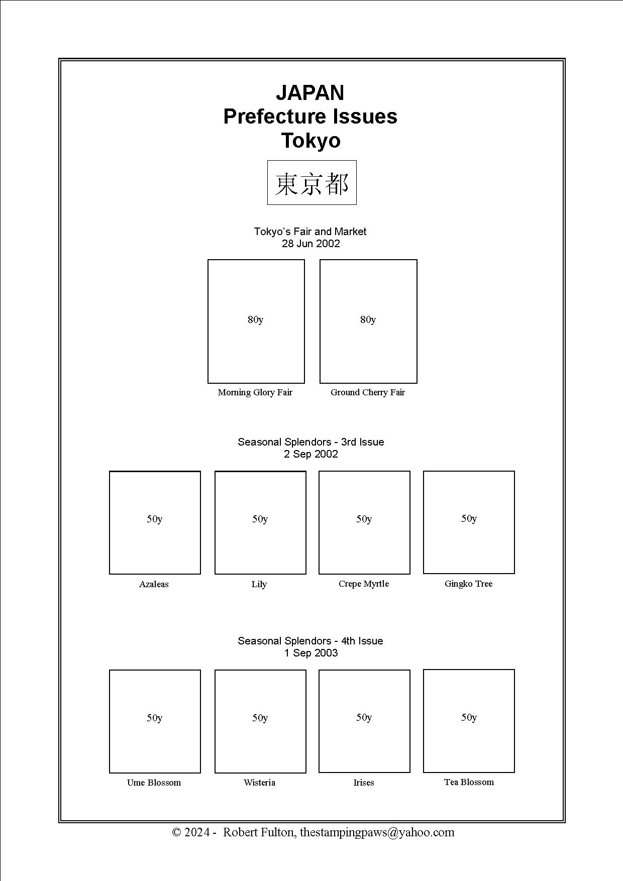 Japan Prefecture Stamp Album