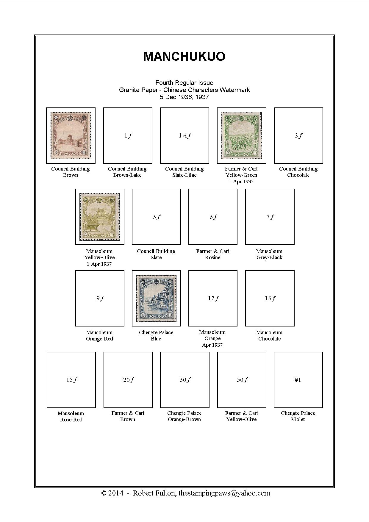 Manchukuo Stamp Album