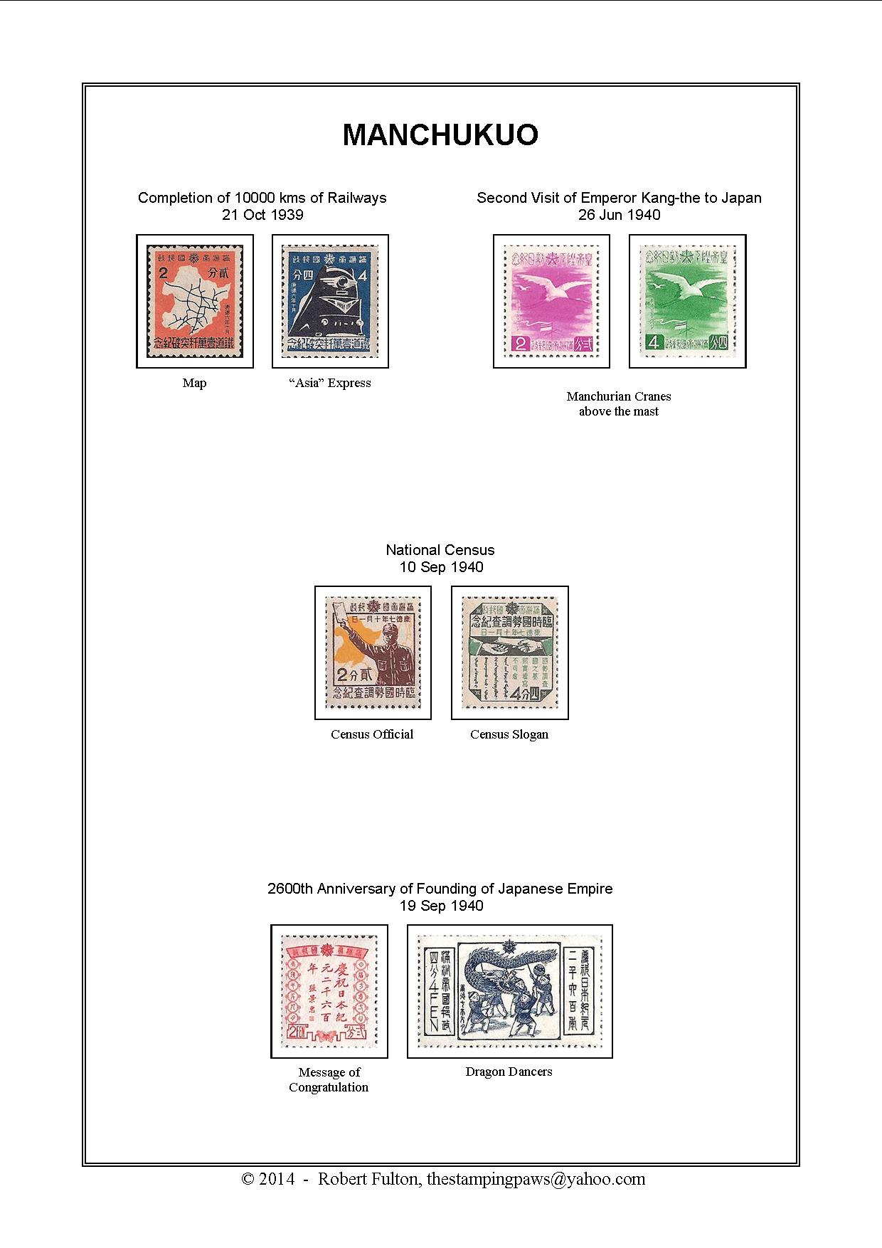 Manchukuo Stamp Album
