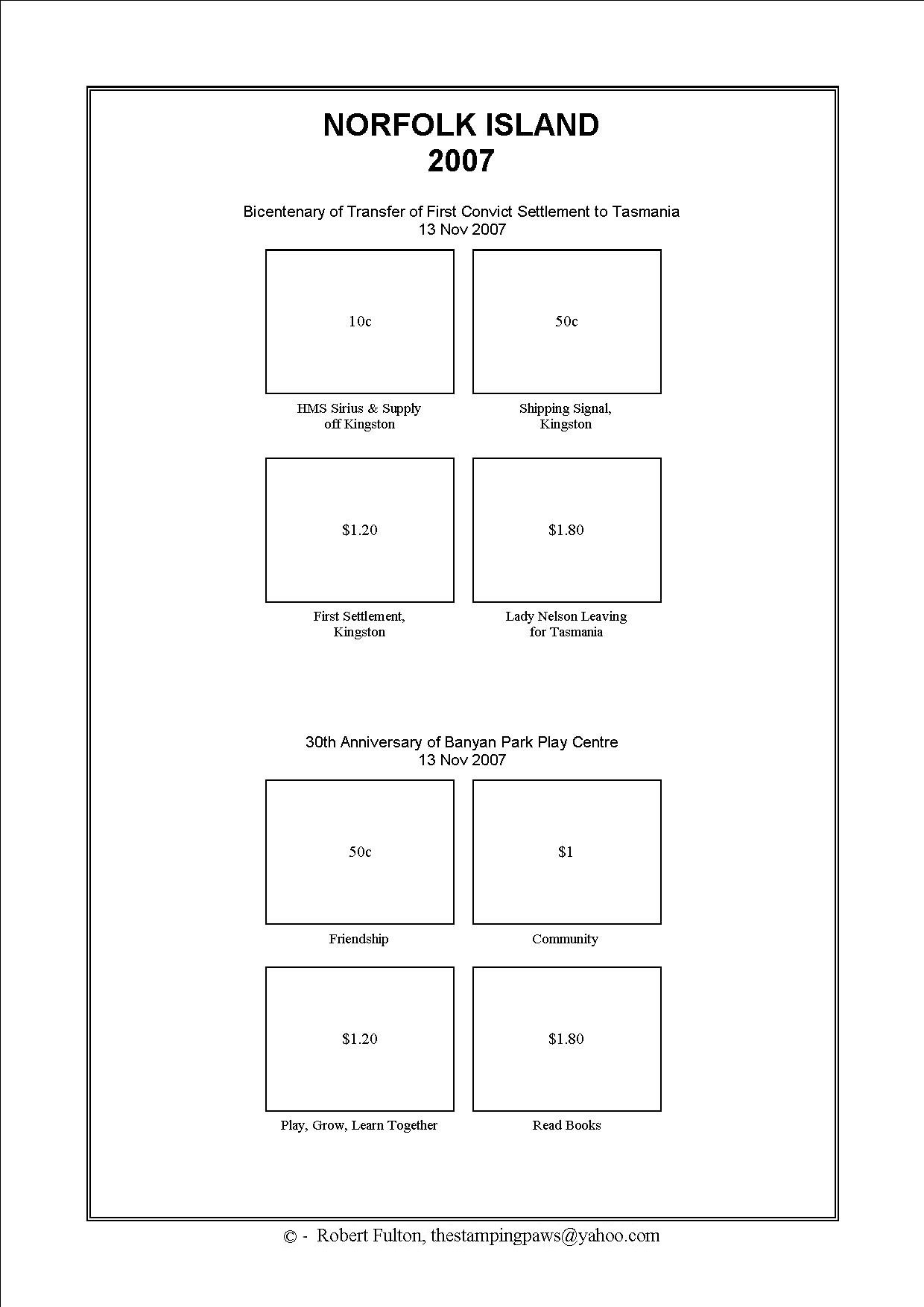 Norfolk Island Stamp Album