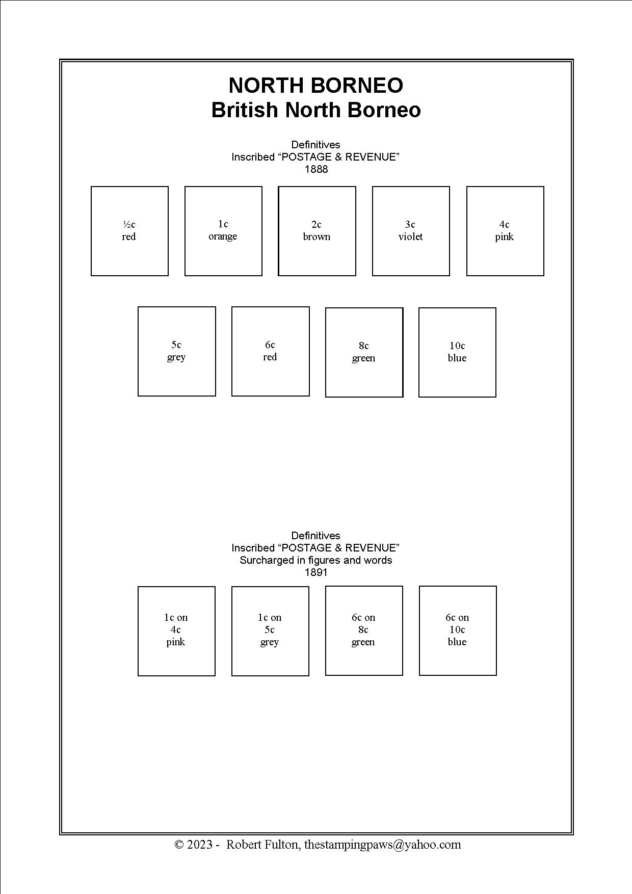 North Borneo Stamp Album